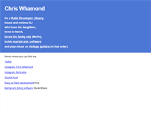 Tablet Screenshot of chriswhamond.com